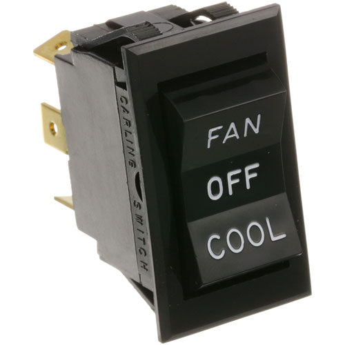 #2A Montague - Black DPDT Rocker Switch for Ovens #2A Montague - Black DPDT Rocker Switch for Ovens